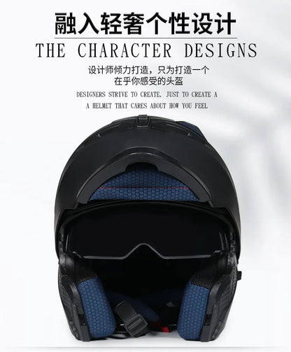 Motorcycle Helmet Full Face Racing Motorbike Helmet with Double Sun Visor Women Man Flip Up Moto Helmets Capacete De Moto