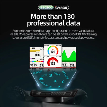 iGPSPORT BSC300 BSC 300 Yellow Computer ANT+ Wireless Bike Speedometer Bluetooth GPS route navigation notification Odometer