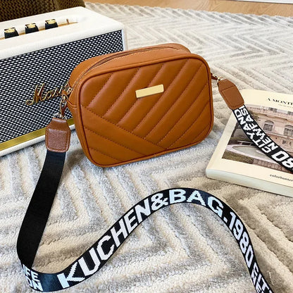 Minimalist Mini Fashionable Quilted Crossbody Bag Wallet, Trendy PU Shoulder Bag, WOMEN'S Casual Handbag and Mobile Phone Wallet