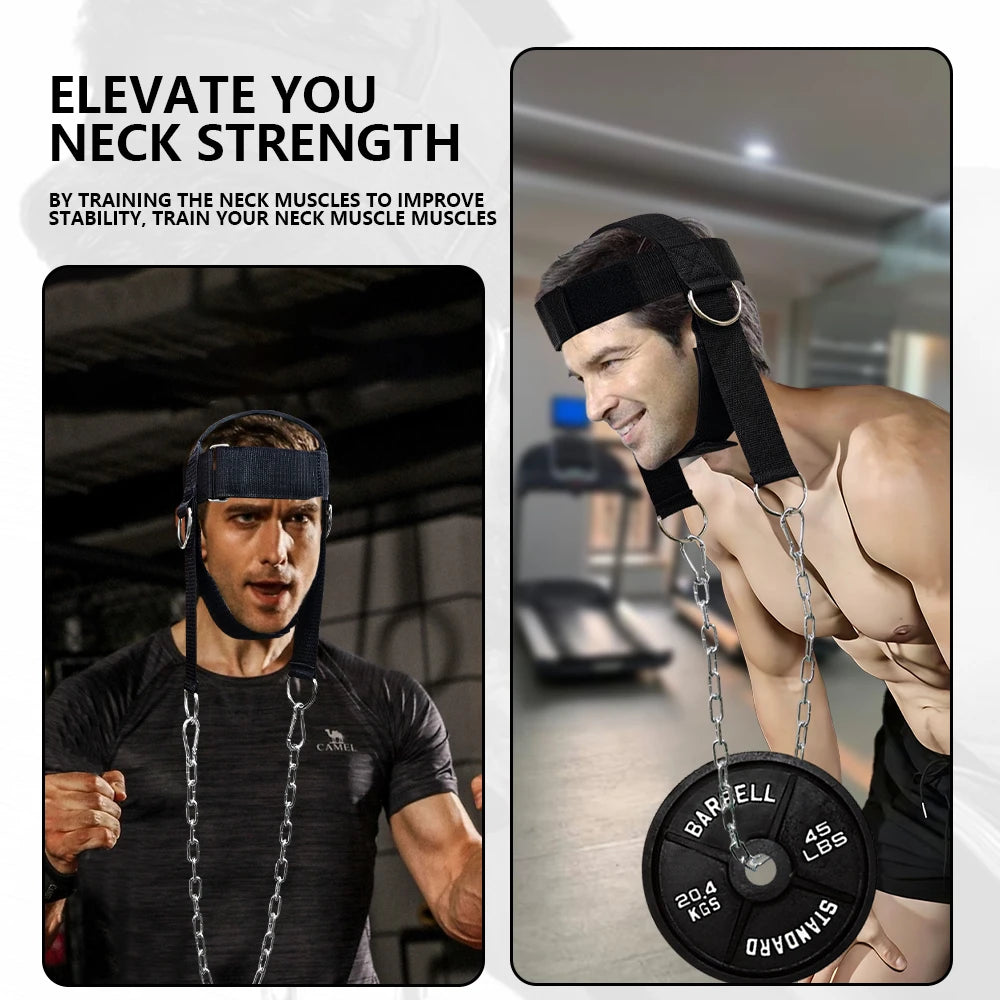 Head Harness Sports Neck Training Exerciser Strap Muscle Builder Home Gym for Strength Fitness Weight Lifting Workout Boxing MMA