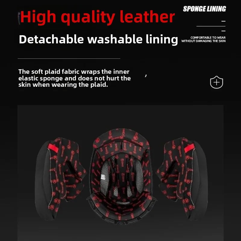 Qike FP02 Motorcycle Helmet Flip Up Helmet Qike FP02 Visor QIKE Prats Dual Visor Casque Moto Street Bike Long Visor Casco Moto