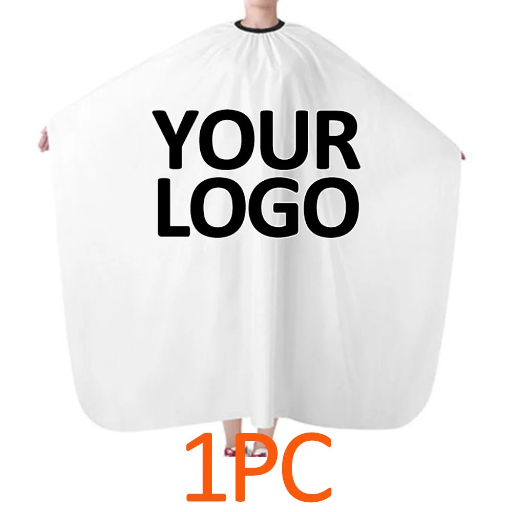 Professional Hairdressing Salon Nylon Cape with Closure Snap Barber Styling Cape Black Hair Cutting Accessories Customed Label