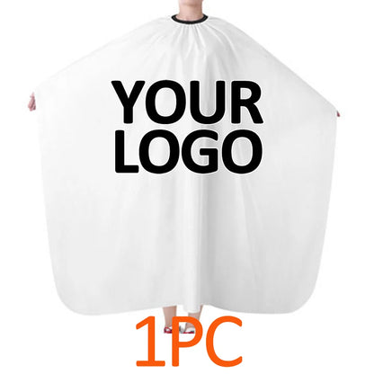 Professional Hairdressing Salon Nylon Cape with Closure Snap Barber Styling Cape Black Hair Cutting Accessories Customed Label