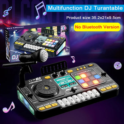 Kids Simulation DJ Mixer Controller Toy Multifunctional Music Effects Electronic Learning Game Birthday Gift for Children Mixers