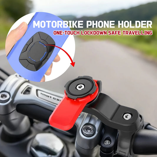 Universal Phone Mount for Motorcycle Bicycle with 360°Rotatable Anti-Shock Suction Cup Adjustable Secure Riding Navigation Suppo