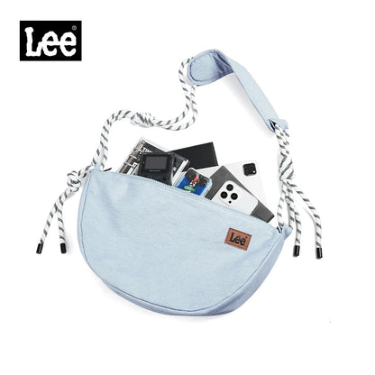 LEE 2025 Teenagers Waterproof Denim Crossbody Shoulder Bag Women Men Stylish Jeans Hobo Dumpling Crescent Bag Student Ipad Pack