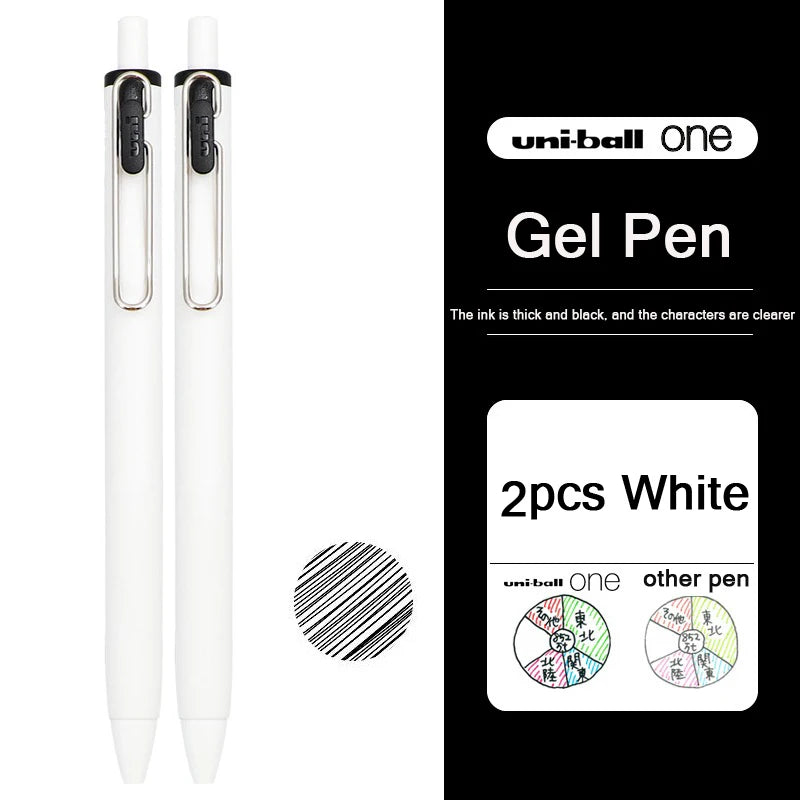 uni-ball one Mitsubishi Limted Gel Pen,Black/Red/Blue/Navy Blue Core Black Technology Signing Canetas for homework,test,meeting
