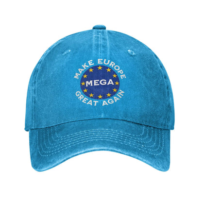 Make Europe Great Again Star Baseball Caps Casual Distressed Cotton MEGA EU Snapback Cap Unisex Outdoor Unstructured Soft Hat