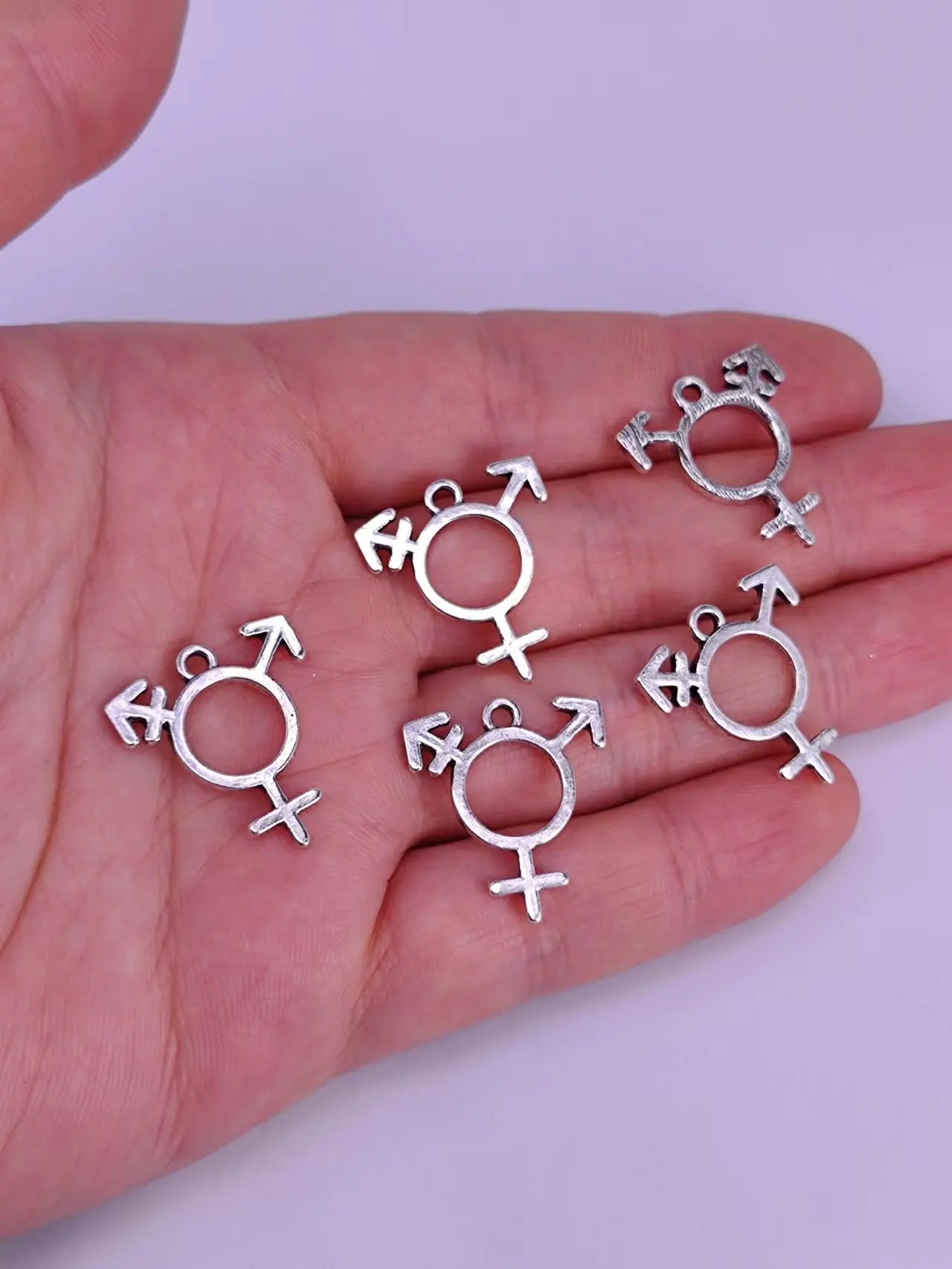 5pcs Transgender Pride Identities Non Binary LGBT Trans Pride Pendant Gifts Jewelry for Women Man Accessories