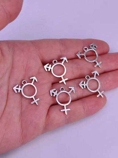 5pcs Transgender Pride Identities Non Binary LGBT Trans Pride Pendant Gifts Jewelry for Women Man Accessories
