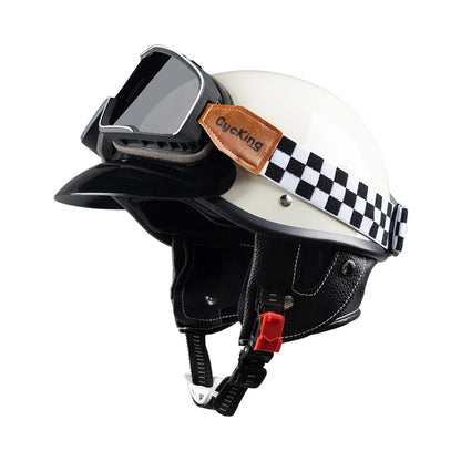 Cycking Motorcycle Helmet Four Seasons Riding Half Helmet Men Women Scooter Cute Retro