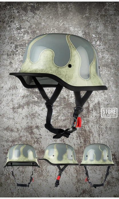 Motorcycle German Style Scoop Helmet Retro Half Helmet For Men And Women Summer Cruising Electric Bike Helmet DOT Approved