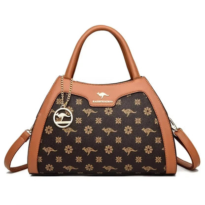 Luxury Handbag Fashion Print Large Capacity Soft Leather Women Shoulder Crossbody Bag Leisure Designer Ladies Purses and Handbag