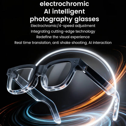 AI Smart Glasses 800W HD Camera 32 Million Interpolation Real-Time Translation AI Voice Assistant LED Flashlight  Music