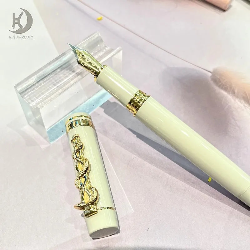 JD 957 Anniversary Tradeshow Giveaways Gift Snake Clip Colorful Fountain/Rollerball Pen,Luxury Souvenir Writing Pen