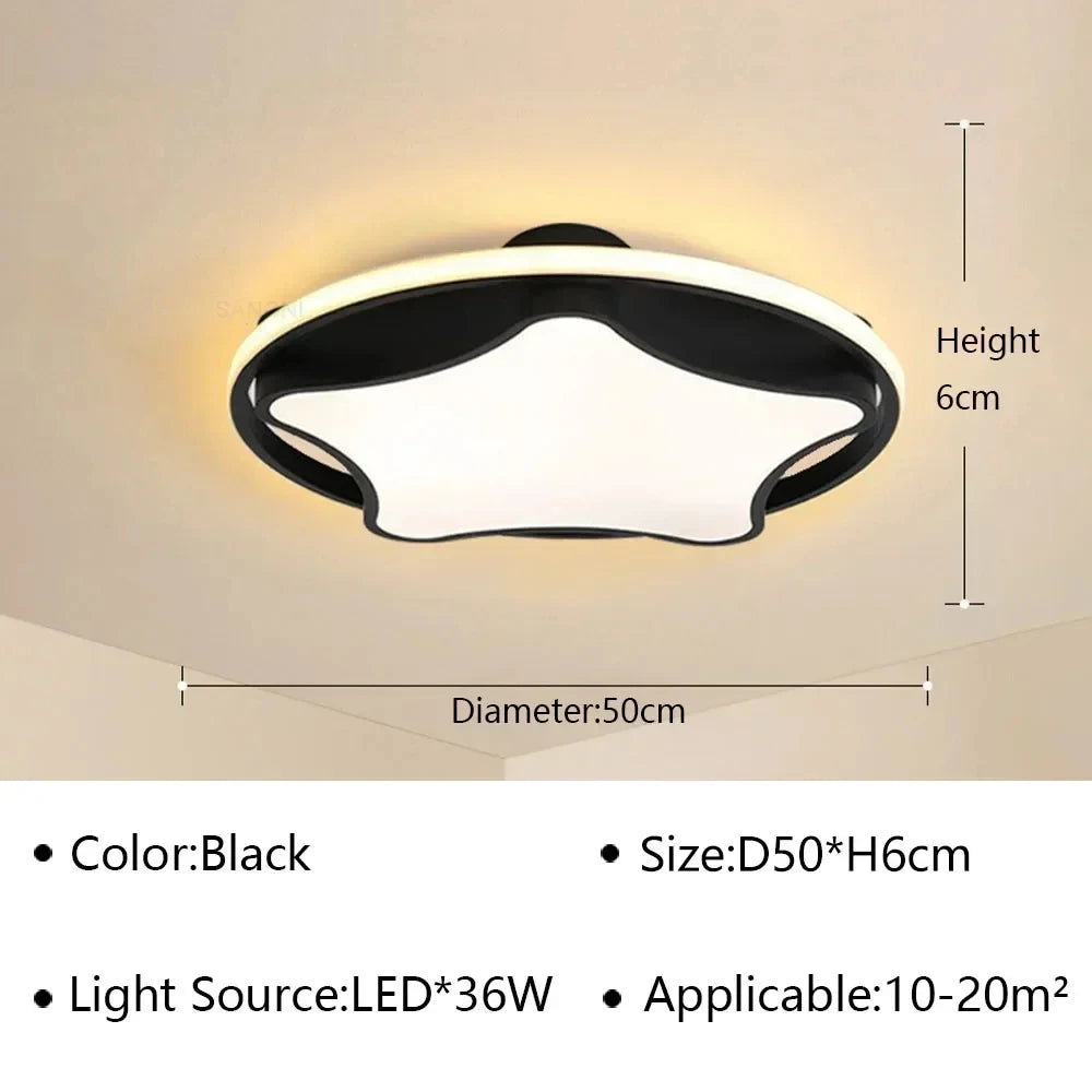 Modern LED Ceiling Light Minimalist Bedroom Lamp Home Decor Ceiling Chandelier Children's Room Lustre Living Room Lights Fixture