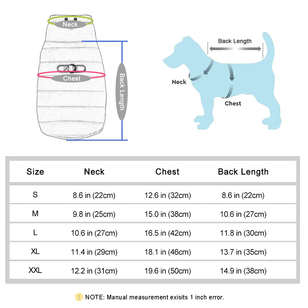 Warm Dog Clothes Thick Cotton Pet Clothing Soft Fur Padded Winter Dog Coat Jacket Clothes For Small Medium Dogs Cats Chihuahua