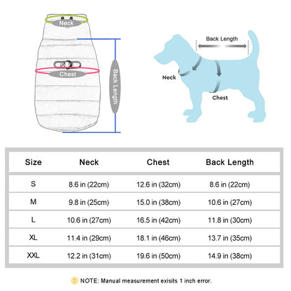 Warm Dog Clothes Thick Cotton Pet Clothing Soft Fur Padded Winter Dog Coat Jacket Clothes For Small Medium Dogs Cats Chihuahua