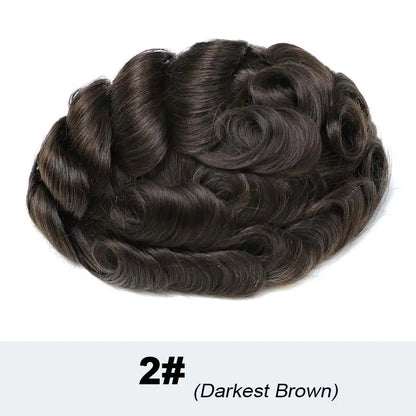 French Lace Wigs for Men Bleach Knots Lace Front Toupee Man Wig Full Lace Male Hair Prosthesis Natural Human Hair Lace Men's Wig