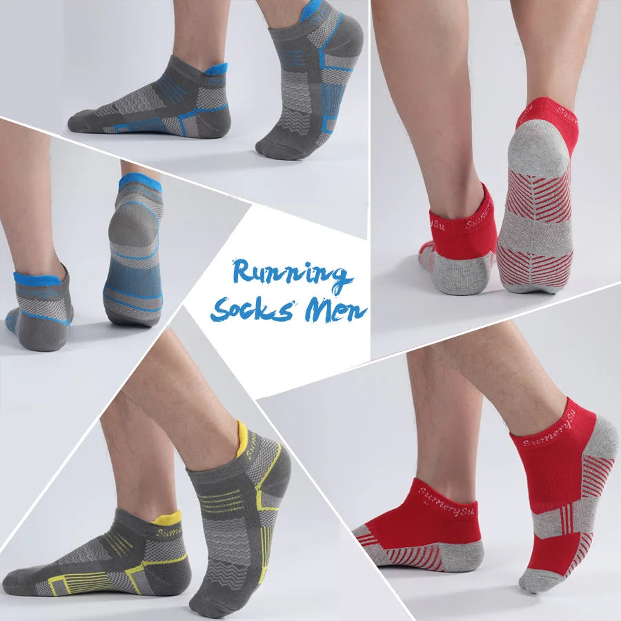 2 Pairs/Lot Running Socks Men Sport Outdoor Casual Cotton Red Stripes Compression Black Colorful Sock Male Gifts 21 Colors