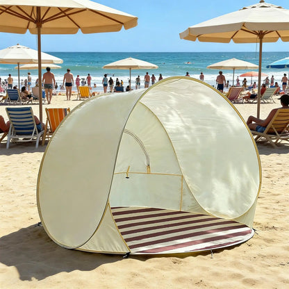 Portable quick-opening beach tent Large capacity for 3-4 people UV Protection Beach Shelter Easy Pop Camping Picnic Canopy