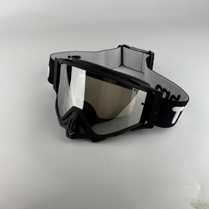 1 Pcs Multi-Color PC Nose-Protected Moto Goggles - UV400 Scratch-Resistant, Off-Road ATV MX, Helmet-Fit for Euro-American Riders