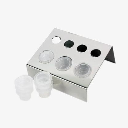 7/8/21Holes Tattoo Ink Cup Holder Stand Tattoo Tool Pigment Black Container Makeup Accessories for Body Art Supplies