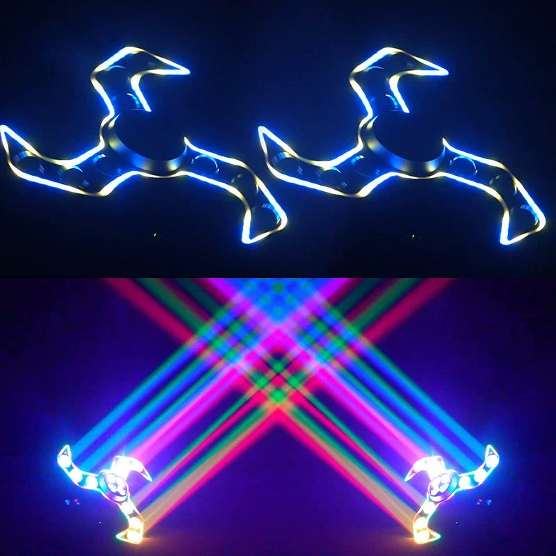 Shuriken Moving Head DJ Lights Rotating 120W RGBW 4 in 1 DJ Equipment Stage Light Strobe for DJ Disco Party Event Stage Effect