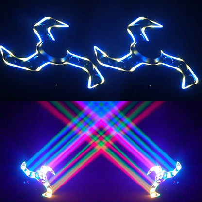 Shuriken Moving Head DJ Lights Rotating 120W RGBW 4 in 1 DJ Equipment Stage Light Strobe for DJ Disco Party Event Stage Effect