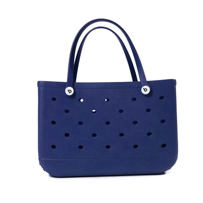 L/XL Beach Bags EVA Rubber Waterproof Tote Bag Storage Baskets Travel Shopping Shoulder Solid Color Fashion Handbag women