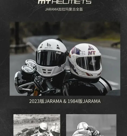 MT Jarama Retro Motorcycle Helmet DOT ECE Certification Full Face Racing Off Road Helmet Cascos Para Motos Capacete Casco Moto