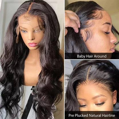 Body Wave Lace Front Wig 13x4 13x6 30 32 34 36 38 Inch 4x4 Lace Closure Wig Gluless Transparent Human Hair Lace Frontal Wig Sale
