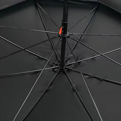 For 1-2 Person Fishing Umbrella Double Vinyl Coating Sunshade Windproof Waterproof Outdoor Stand Umbrella With Ground Insert