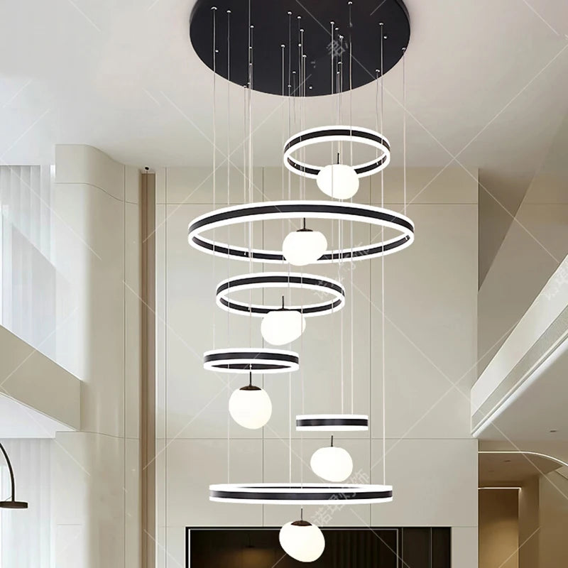 Modern Stair chandelier Pendant lights indoor lighting Ceiling lamp hanging light led Chandeliers for living room indoor lightin