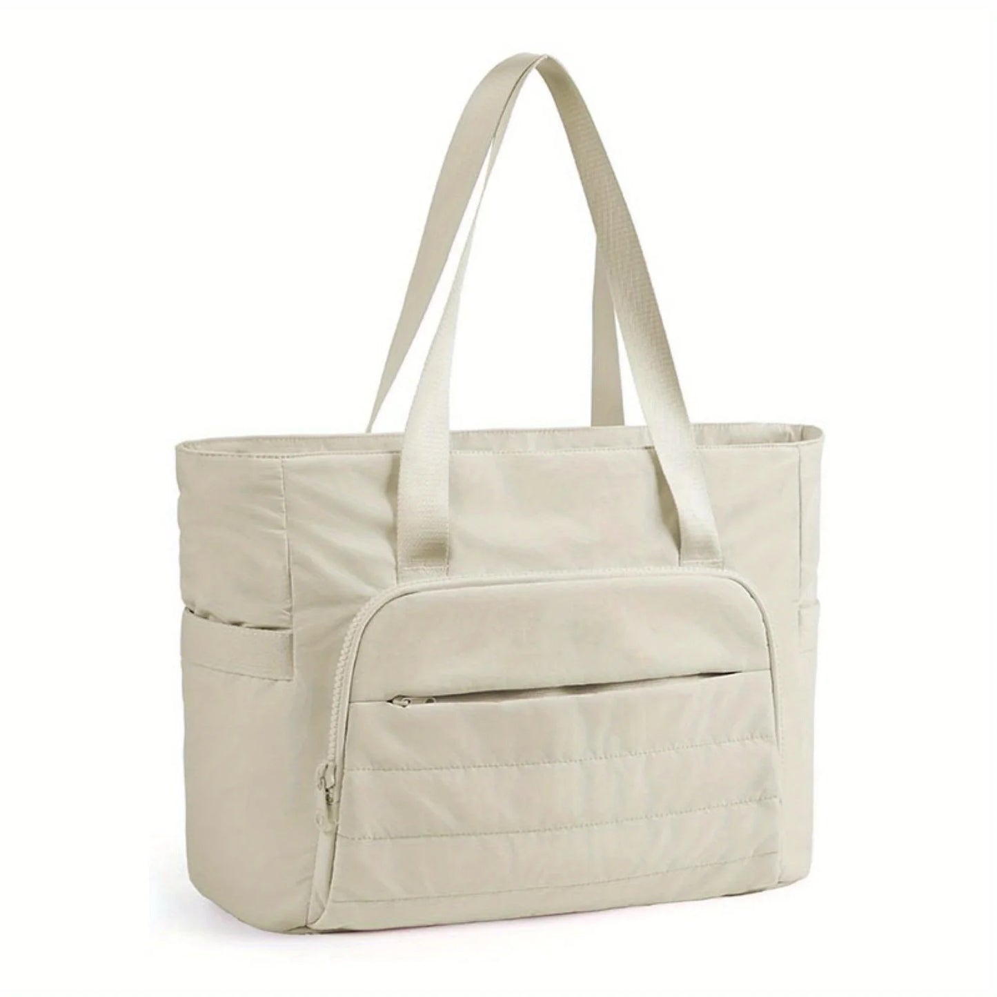 Stylish and simple pink nylon shoulder bag handbag, lightweight and portable shopping bag, suitable for shopping,commuting