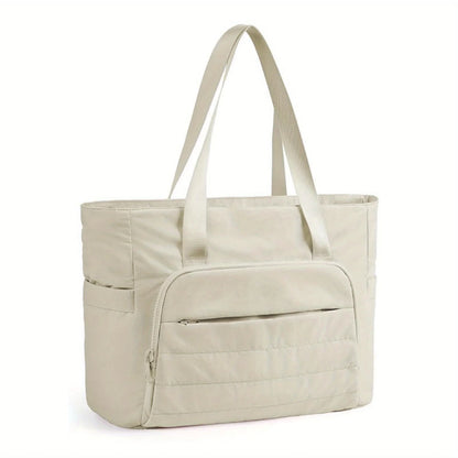 Stylish and simple pink nylon shoulder bag handbag, lightweight and portable shopping bag, suitable for shopping,commuting