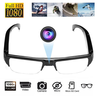 HD 1080P Mini Camera Meetings DVR Protable Glasses Cam Sports Video Small Outdoor Camcorder Conference Process Driving Etc