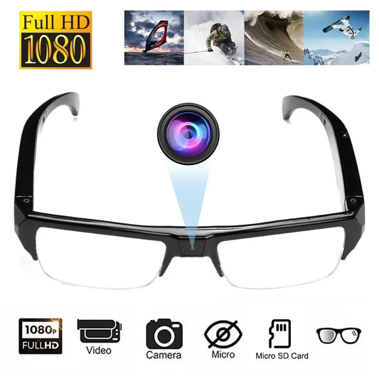 HD 1080P Mini Camera Meetings DVR Protable Glasses Cam Sports Video Small Outdoor Camcorder Conference Process Driving Etc