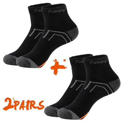 2 Pairs/Lot Running Socks Men Sport Outdoor Casual Cotton Red Stripes Compression Black Colorful Sock Male Gifts 21 Colors