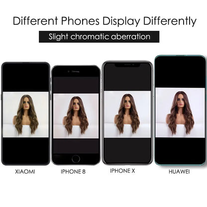13*6 HD Transparent Lace Front Wigs Natural Hairline Short Straight Synthetic Wigs For Women Daily Party Brown Mixed Blonde Wigs