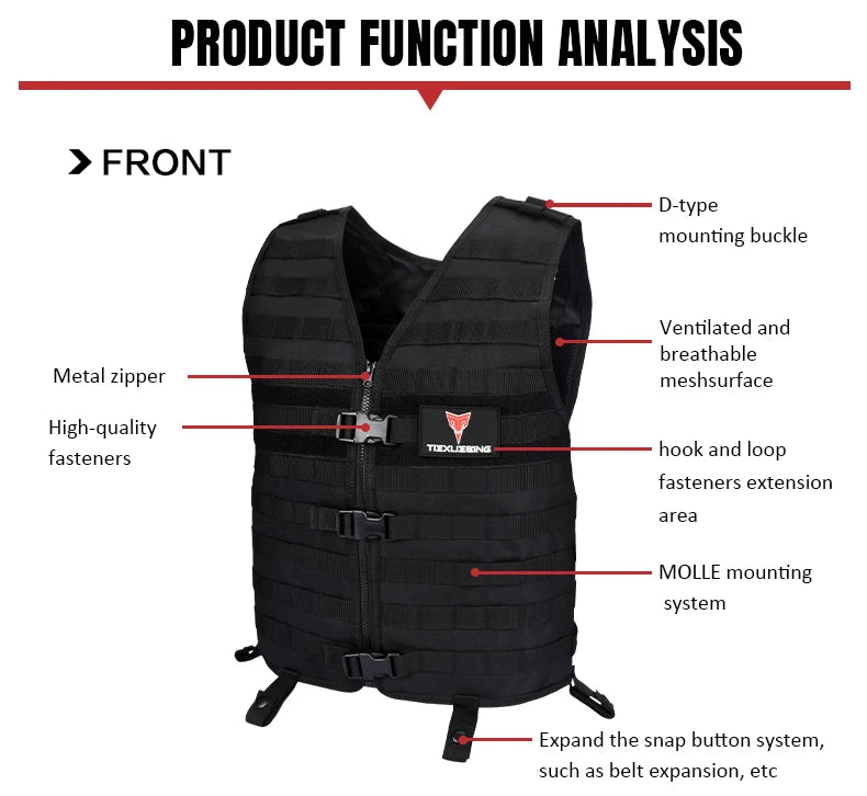 Military Tactical Molle Vest Airsoft Lightweight Gear Load Carrier Vest Camouflage CS Wargame Hunting Adjustable Waistcoat