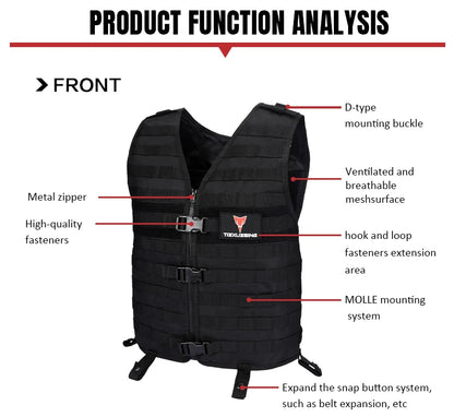 Military Tactical Molle Vest Airsoft Lightweight Gear Load Carrier Vest Camouflage CS Wargame Hunting Adjustable Waistcoat