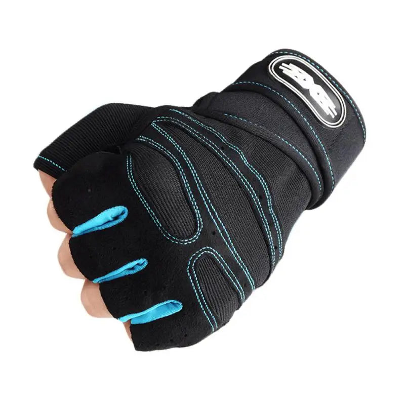 Gym Sport Gloves Fitness Weight Lifting Wristband Half Finger Gloves Outdoor Cycling Hiking NonSlip Glove Body Building Training