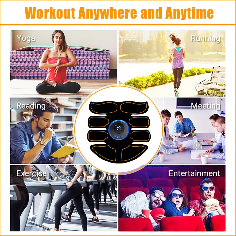 ABS Stimulator Muscle Toner EMS Muscle Stimulator Fitness Weight Loss Massager Abdominal Training Slimming Patch