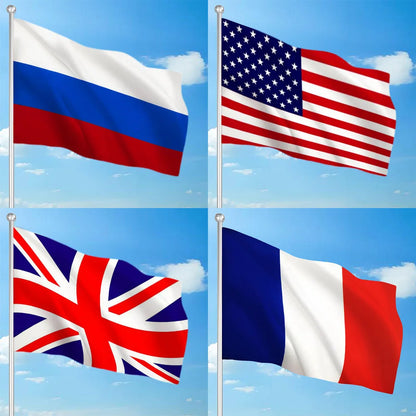 3ftx5ft France United States American USA russian german UK Great Britain Flag 150x90cm custom national flags Country Banner