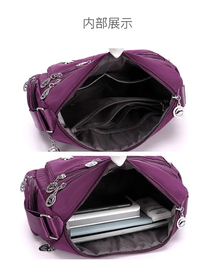 Crossbody for Women Waterproof Tote Casual Nylon Purse Handbag RFID Lightweight Messenger Bag