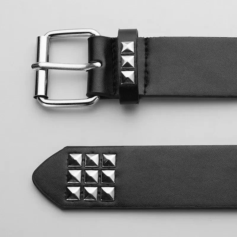 Trend Rivet Belt Heavy Metal Belt Men Women Punk Nightclub Rock Style Belt Jeans Belt Y2K Belt Fashion Decoration Women' Belt