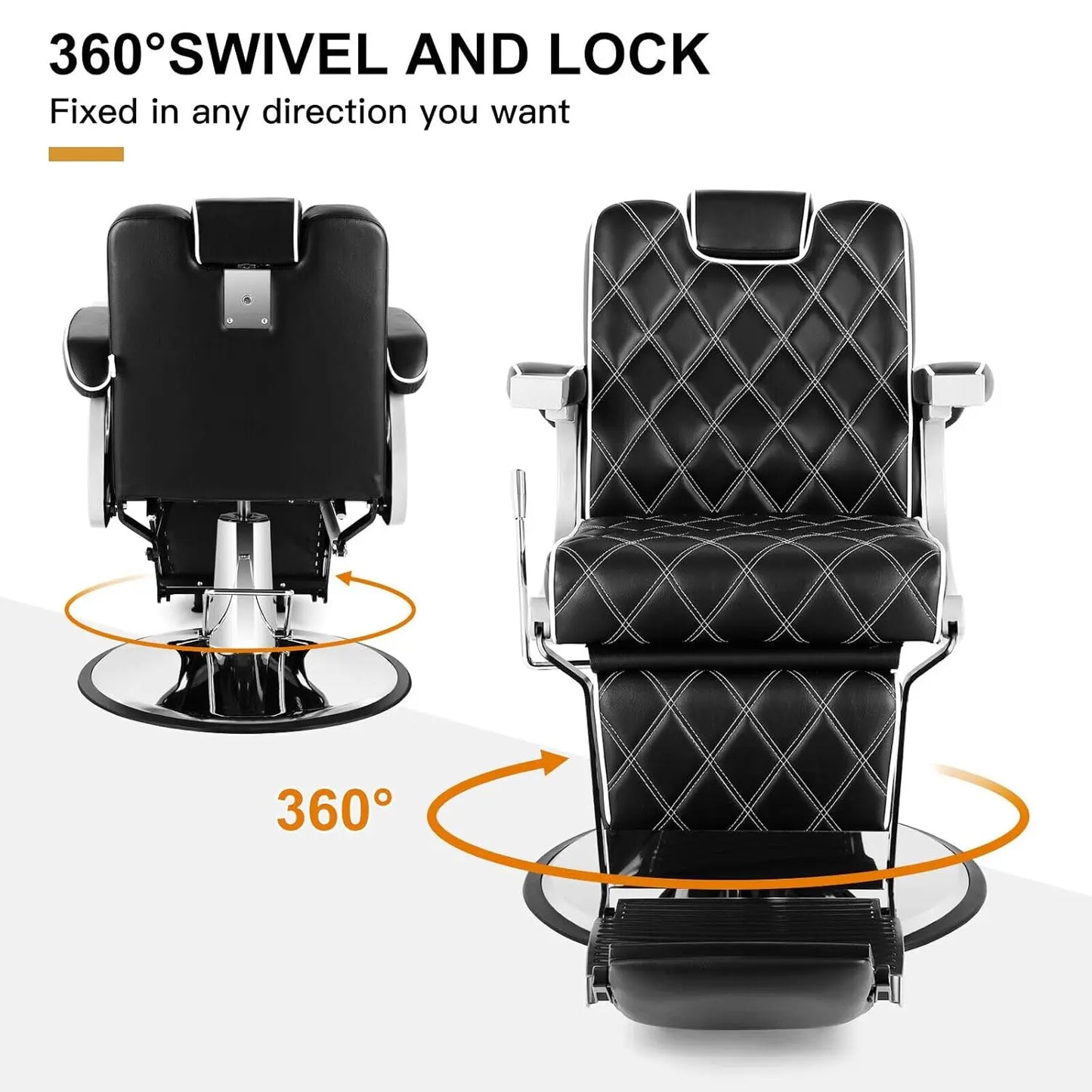 All Purpose Barber Wide Backrest Reclining Salon for Hair Stylist Tattoo Makeup Chair for Salon, Customized