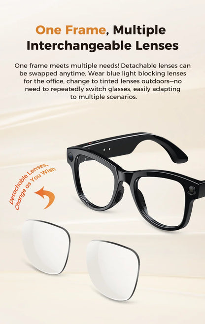 2026 New 4K HD AI Smart Glasses Men 800W Pixel Camera Bluetooth Call 4GB WIFI Transmission 3600mAh Battery Smart Glasses Women