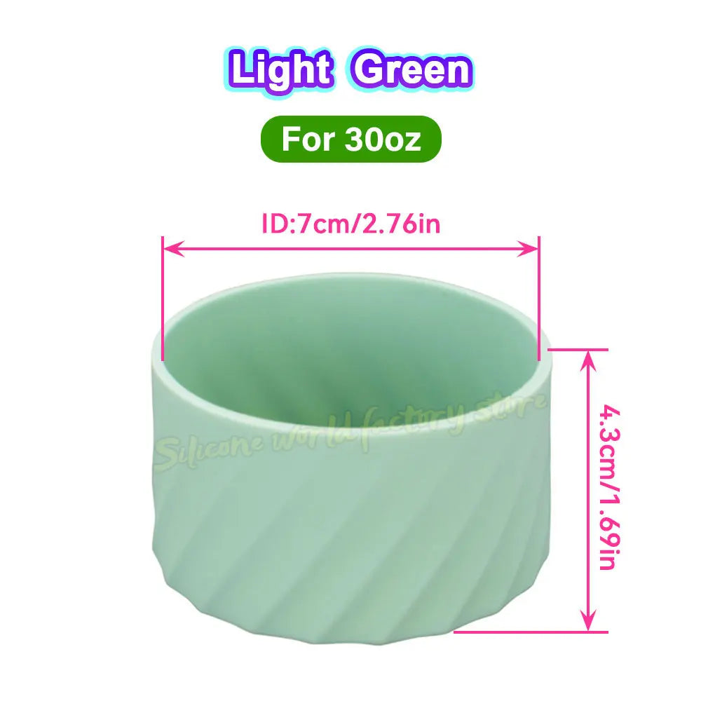 SW 40oz/30oz Silicone Cup Bottom Cover for Stanley Adventure Quencher Tumbler for IceFlow Flip Straw Water Bottle Sleeve 7.5/7CM